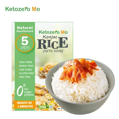 Wholesale Smelless Keto Halal Instant Functional Vegan Food Gluten Free Ready to Eat Low Carb Shirataki Konjac Rice