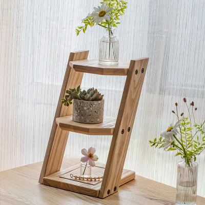 Wooden Book Display Stand Desktop Bookshelf Wooden Book Storage Holder for Home and Office
