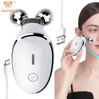 PAKISS Electric Massage Roller - Y-Shaped Dual Roller with EMS Microcurrent & High-Frequency Vibration, for Face and Body