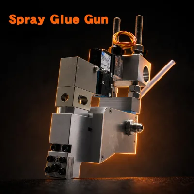 Precision Pneumatic Automatic Hot Melt Adhesive Fiber Spray Gun for Automotive Interior Fabric and Insulation Coating