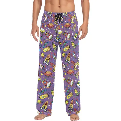 High Quality Casual Pajama Pants Tag Free Sublimation Custom for Unisex Wholesale Sleepwear Suit Fall/winter Lounge Pants