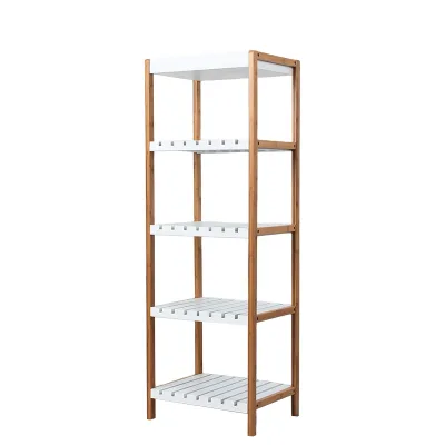 Factory Direct Bamboo Multi-layer Display Standing Customized Frame CD Shelf Rack