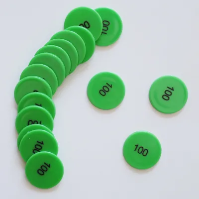 ABS Plastic Place Value Disks Printed Coin