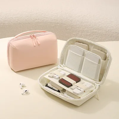Nylon Zipper Data Cable Storage Bag Portable Power Bank Mobile Phone Hard Drive Waterproof Charging Cable Headphones Digital