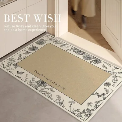 Customizable High-End Entrance Door Mat Internet Celebrity No-Wash Foot Mat Thickened Non-Slip PVC/PP for Home Use