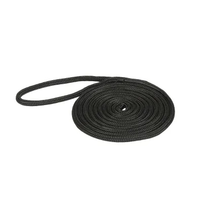 Double Braided Nylon Dock Lines (2 Pack) 15' 25' or 30' with 12'' Eyelet Dock Lines for Boats Rope