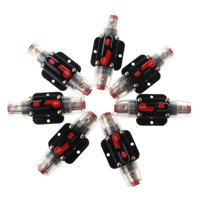 Circuit Breaker 12-24VDC 20A 30A 40A 50A 60A 80A 100A 150A Car Truck Audio Resettable Fuse Circuit Breaker with Power Protect