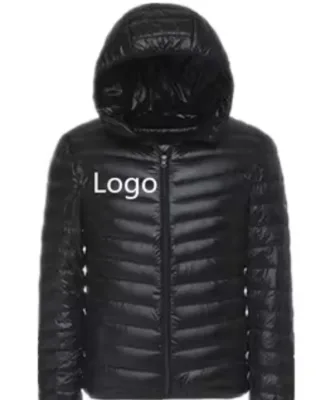 High Quality Men's Lightweight Jacket With Hood Windproof Ultralight Men's Feather Jacket
