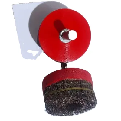 Premium Red Base Steel Wire Cup Brush 4Inch Diameter with Shank for Surface Finishing and Precision Deburring OEM