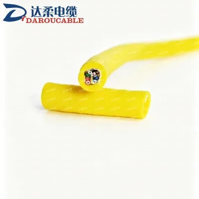 ROV Neutral Buoyancy Ethernet Cable Kevlar Tensile Underwater Twisted Pair Cable 4 Pairs Underwater Robot Network Tether