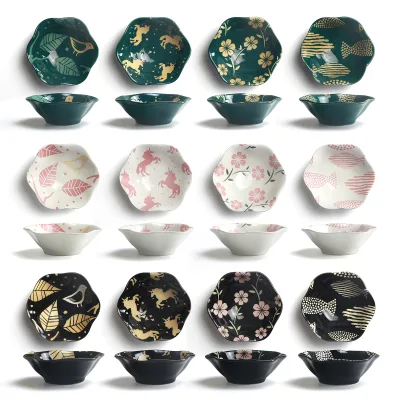 Under Glazed Soy Sauce Dipping Dish Small Ceramic Condiment Seasoning Dishes
