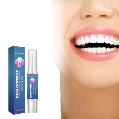 WestMonth Gum Instant Soothing Relieve Gums Swelling Pain Clean Plaque Stains and Whiten Teeth Gel for Home Use
