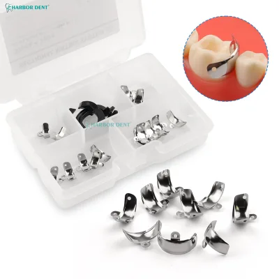 Dental Sectional Matrix System Manual Metal Matrices Matrix Bands 30pcs 2Pcs Resin Clamping Ring Dentist Plier