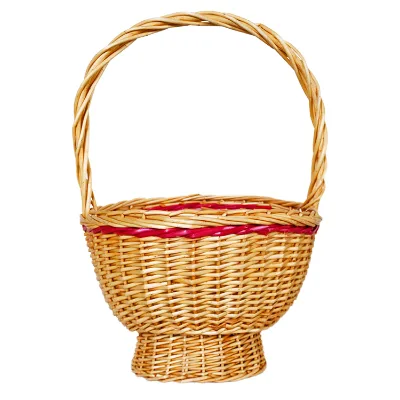 Toparts Wicker Rattan Willow Fruit Flower Handmade Eco Friendly Picnic Basket for Gift and Decoration