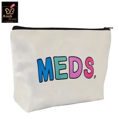 Colorful "MEDS" Zipper Pouch Practical and Stylish Medication Storage