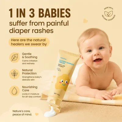 OEM Baby Care Cream Olive Jojoba Almond Oils Diaper Rash Prevention Nourishing Baby Diaper Cream