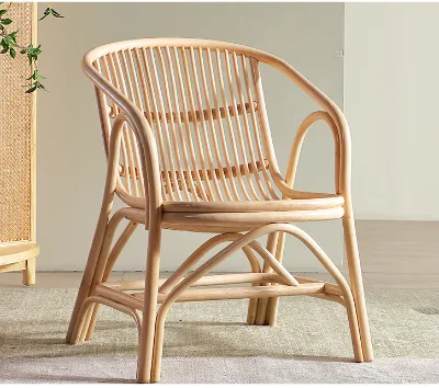 Modern Rustic French Style Chair Rattan Dining Indoor Living Room Use Furniture Durable Rattan Chairs