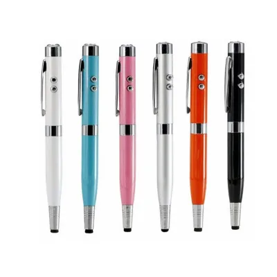 Colorful Light Laser Pen Shaped USB 2.0/3.0 High Speed Metal Pen Drive with 3-Year Warranty and Custom Logo for Corporate Gifts