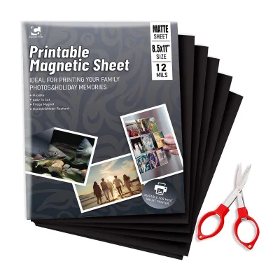 Customized Rubber Fridge Magnet 297X210x0.5 Mm Printable A4 Soft Self Back Adhesive PVC Magnetic Sheet Paper for Crafts