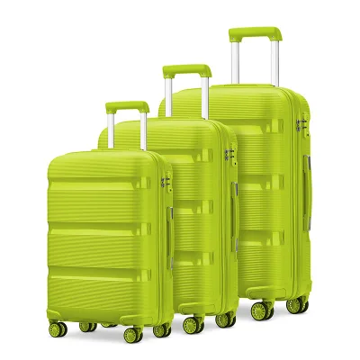 Wholesale PP Carry on Travel Suitcases 3 Pcs Travel Bag Men 20 24 28 Inch PP Luggage Sets