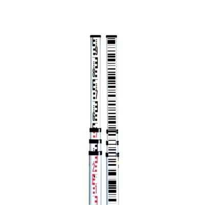 5m Dual Face Leveling Staff Barcode Telescopic Aluminium Rod Surveying Staff Used for Digital Level Levelling