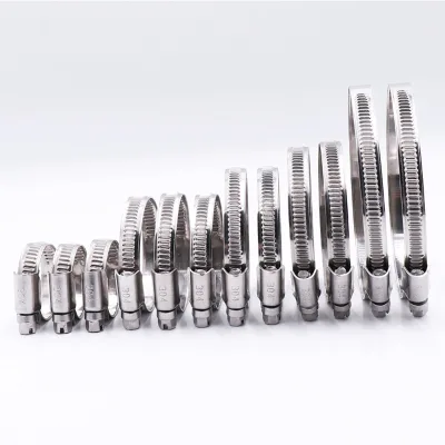 Kinglin Extrusion Rack Thread Steel Band clear Steel Mark German Type Stainless Steel Hose Clamp