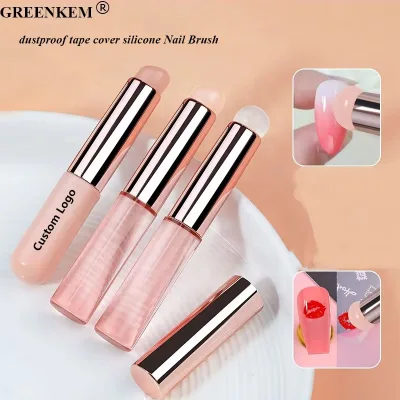 Custom Nail Art Silicone Brush Manicure Tool Easy-daub Pigment Silicone Head Nail Brushes Multi-function Nail Silicone Pen Brush