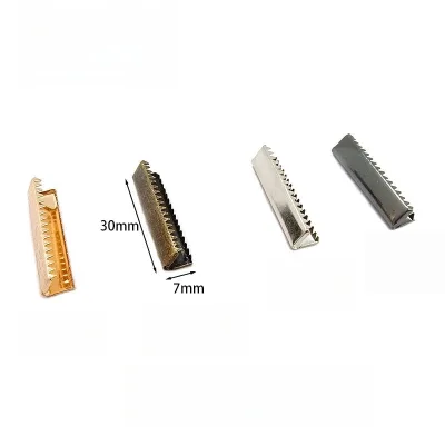Metal Multiple Size Webbing Sewing Ribbon End Clip Stopper Clasp