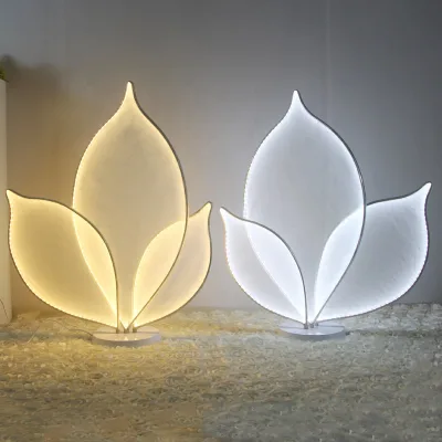 Wedding Road Lead Light Lotus Shape Lamp Prop Wedding Stage Decor