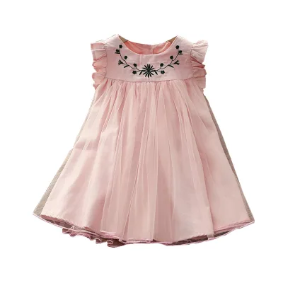 China Manufacturer Children New Embroidery Style Summer Short Frock Baby Dress For Best Selling Products
