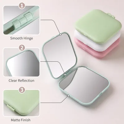 Customizable Color Handheld Makeup Mirror  Makeup Mirror  Portable Hand Held 4 Colors  Cosmetic Mirror Makeup