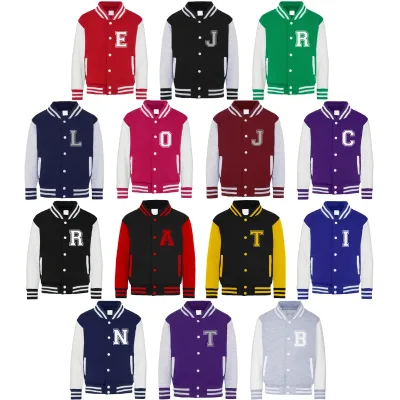 Wholesale Men's and Women's Custom Chain Chenille Patch Bomber Jackets Outdoor Winter Baseball Jackets