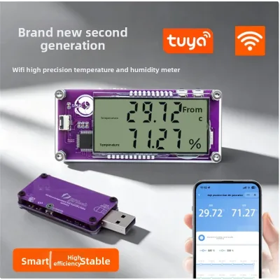 Factory Supply BLE Temperature Humidity Sensor Tuya APP Real Time Environment Monitoring Incubator Sensor