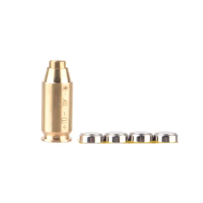 Golden Brass Laser Sight Pointer 45 Calibrate Red Laser Aiming Device LR41 Batteries 10-100 Yards Sighting Shooting Accessories
