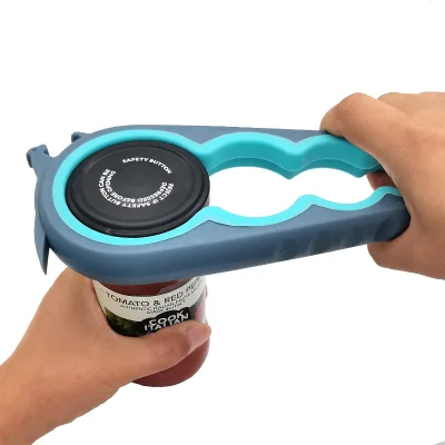 Canned Food Beer Jar Opener for Weak Hands Easy Twist for Seniors with Arthritis 5 in 1 Multi Function Bottle Opener Lid Opener