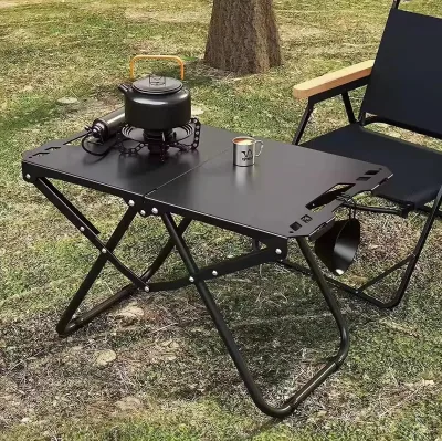 Portable Foldable Tactical Desktop Organizing Multi-functional Simple Lightweight Metal Table