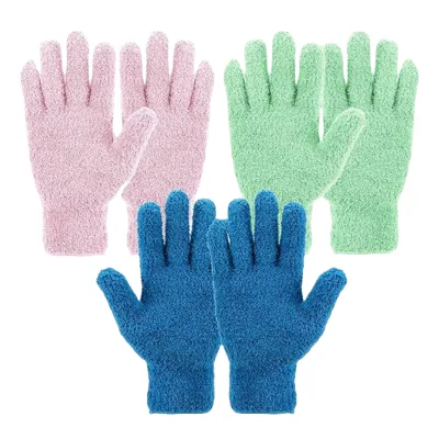 Multi-Colors Durable Comfortable Medium Microfiber Household Cleaning Gloves for Home Dust Removal Furniture Car Use