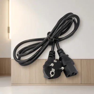 VDE European Germany France Schuko Plug Male to Female C5 3 AC Outlets 1.5m 16A Extension Power Cord for Home Appliance Office
