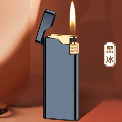 Creative Roller Induction Windproof Lighter Metal Battery Ignition Gas Cigarette Lighter Gift Box Wholesale