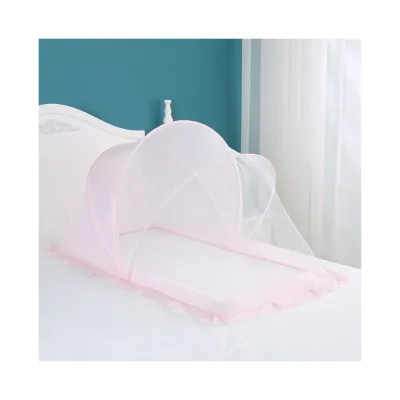 Portable Folding Retractable Baby Bed Mosquito Net with Lovely Print Comforter Soft Fabric for Summer