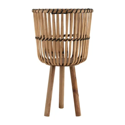Wholesale Wooden Flower Pots Modern Design Natural Color Bamboo Wooden Vases Home Decor