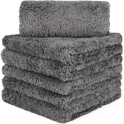 SEQ 2025 High Water Absorbent Edge Less Border Microfiber Car Cleaning Cloth 500 Gsm