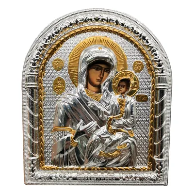 Metal Gold on Metal Frame Baptism Gifts Decoration Virgin Mary Icon Russian Orthodox Icon Saint George Images
