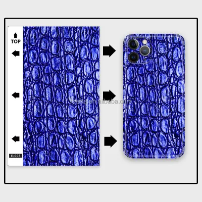 Customize Plotter Green Crocodile Leather Back of Phone Skin Film Wrap for iPhone Skin Making Machine
