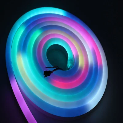 DC12V 5M Silicone Magic Color Music Neon LED Light 60LEDs/M Flex RGB IC NeonLED Strip Light for Landscape Decoration Lighting