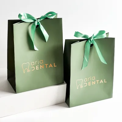 Custom Cardboard Paper Bags With Logo Colorful Shopping Cardboard Paper Bags With Bow Tie Clothes Packaging Paper Bag