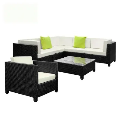 New Designs outdoor Cheap Model Modern Rattan 7 Seater Sofa Set Dinner Set