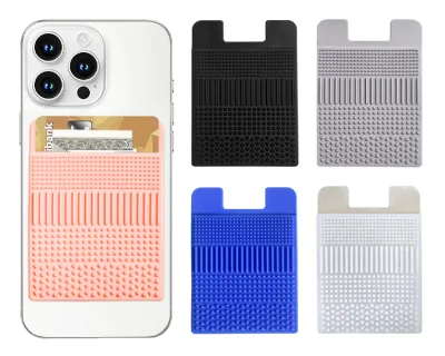 Sensory Fidget Silicone Phone Card Holder Food-Grade with Soothing Texture Skin-Friendly ID Badge Protector for Stress Relief