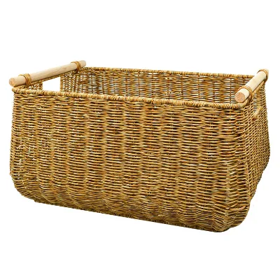 Environmentally Friendly PP Rattan Like Woven Basket Hand Woven Storage Basket