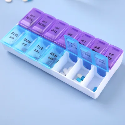 Double Row Separate Portable Medicine Box